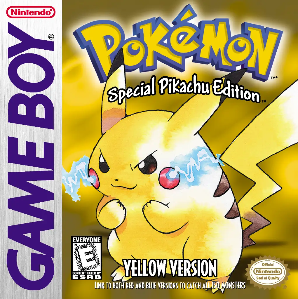 Official box art for Pokémon Yellow for the Game Boy, The Pokémon Company