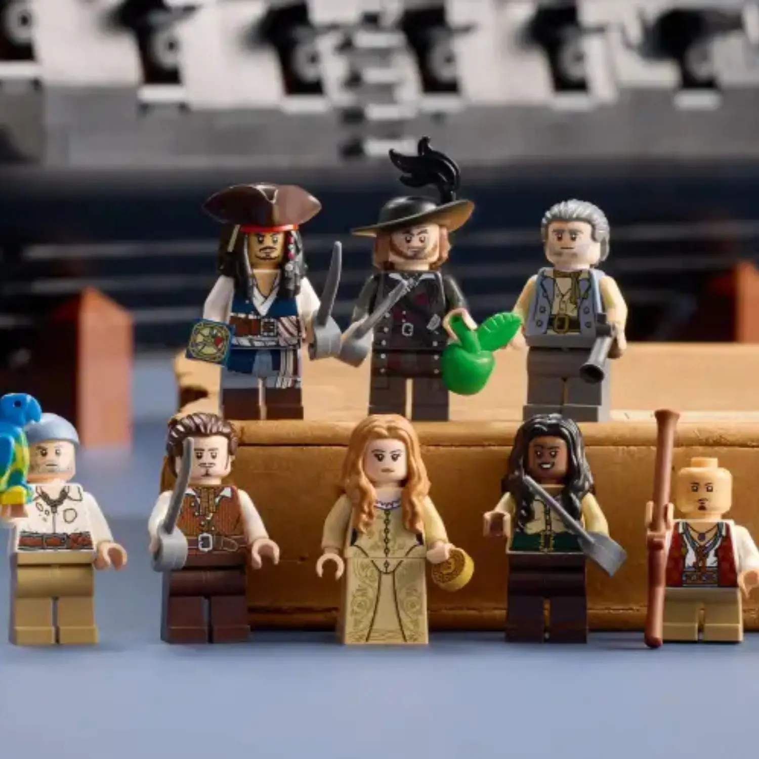 The set comes with eight minifigures modelled after their on-screen counterparts (LEGO)