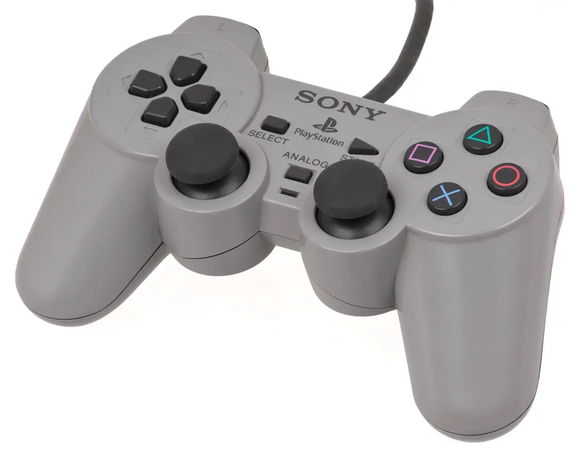 A DualShock controller that would've been used with Ape Escape,
