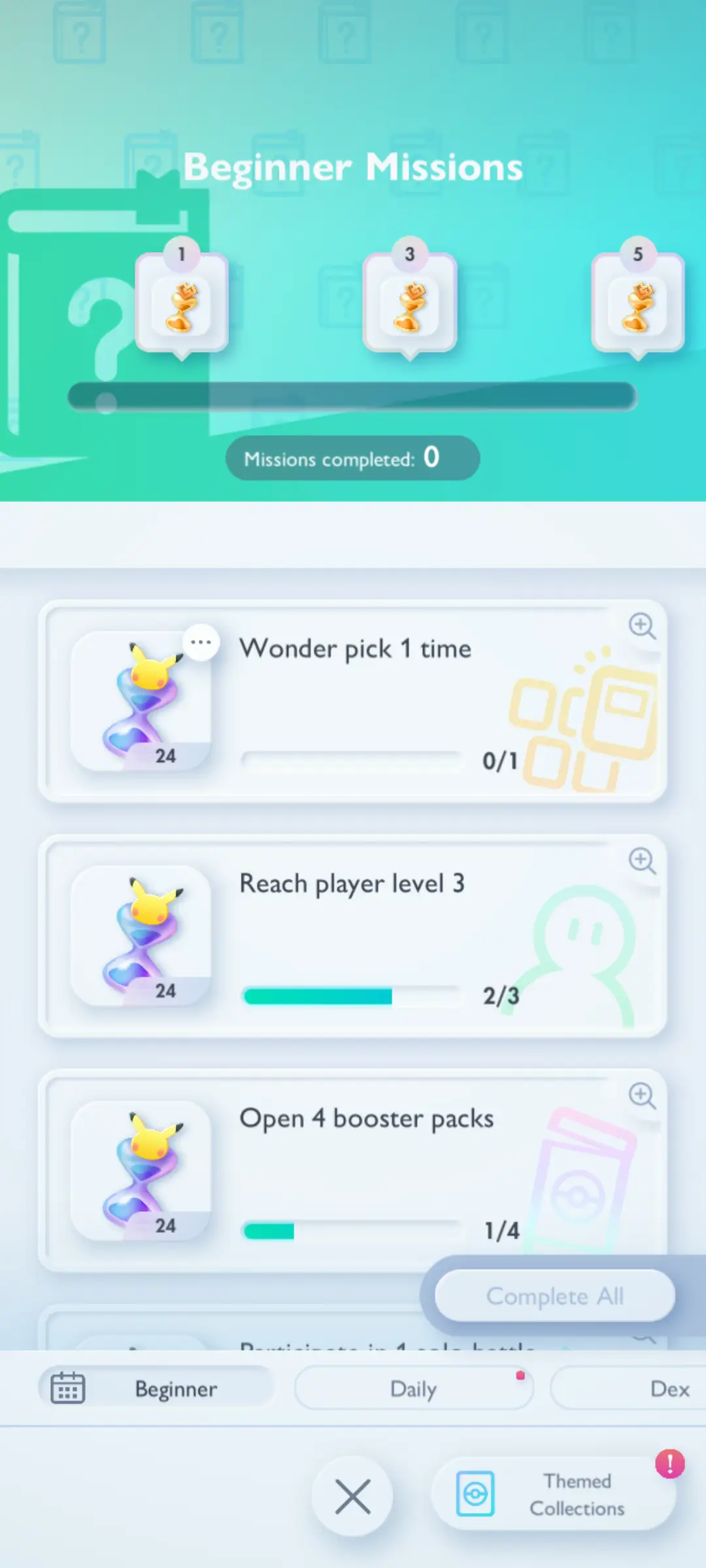 Missions in Pokémon TCG Pocket |