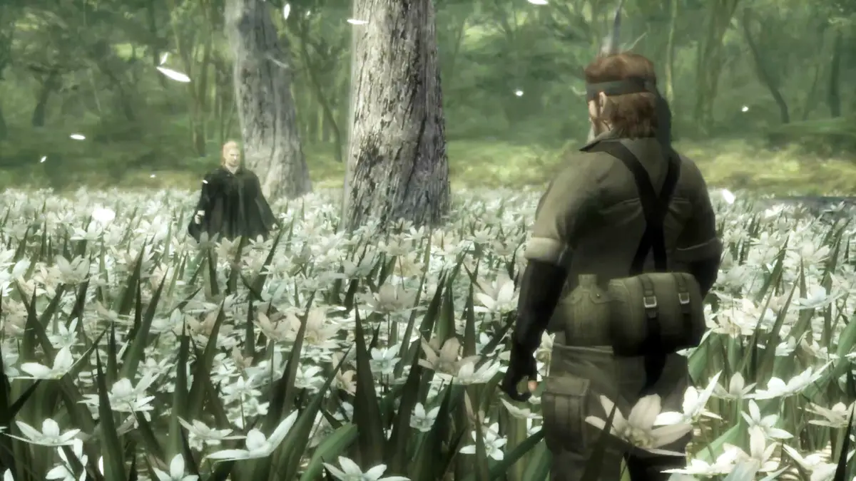 Naked Snake and Boss in Metal Gear Solid 3, Konami