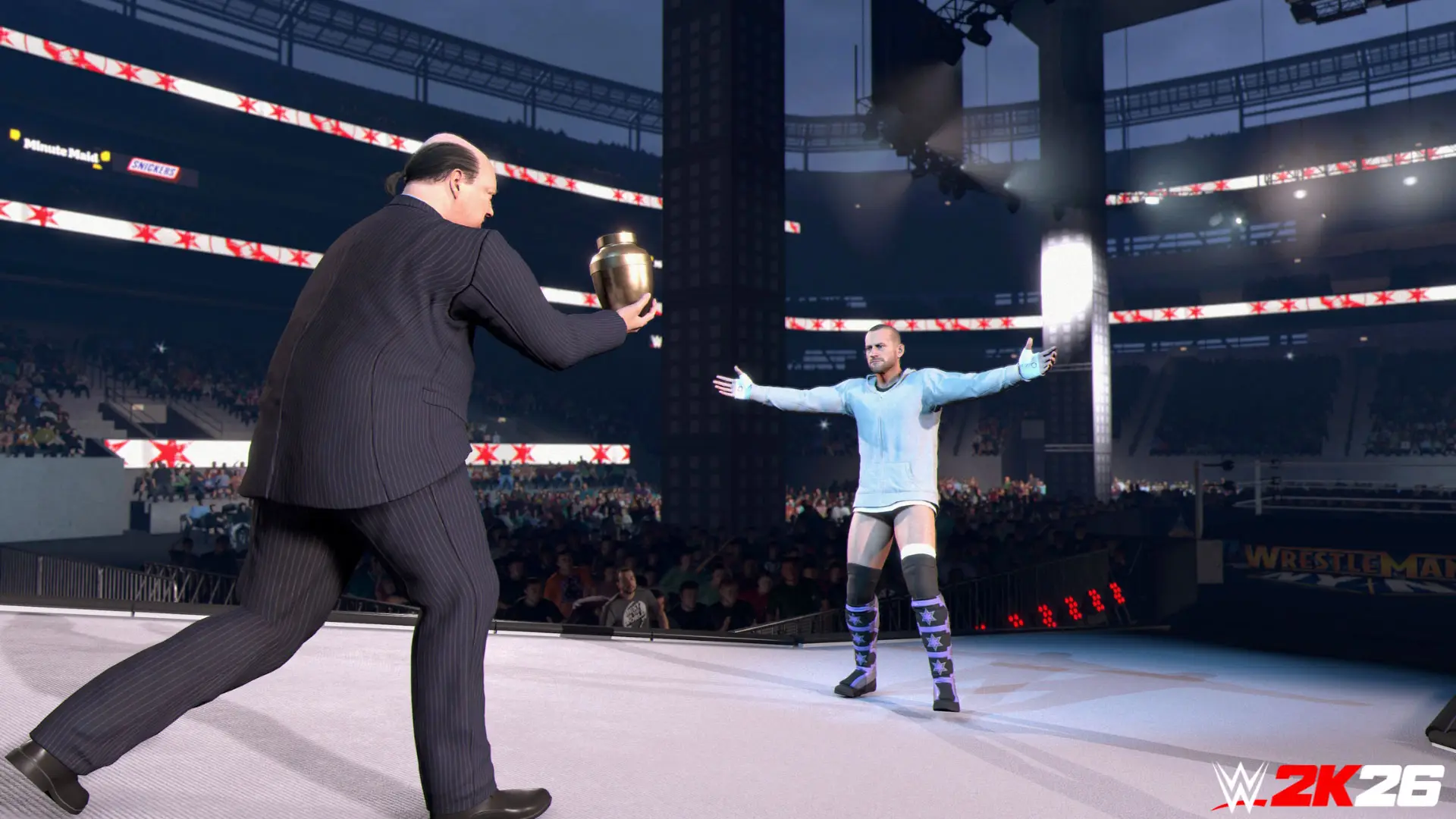CM Punk and Paul Heyman at WrestleMania 29, 2K