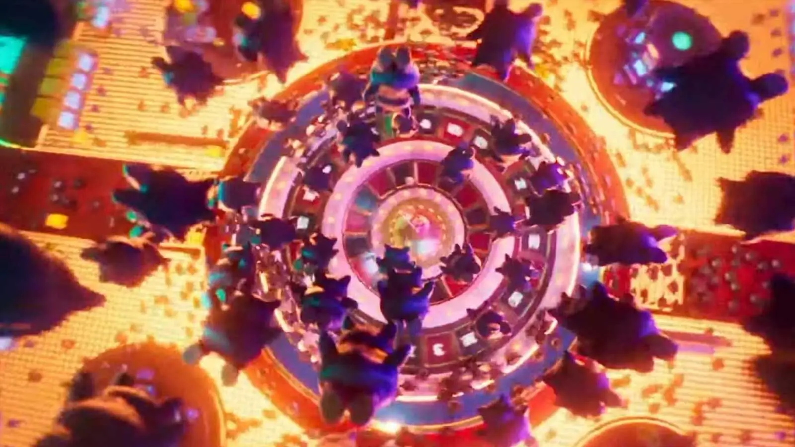 Ninjis falling from the sky in the Super mario Galaxy movie trailer