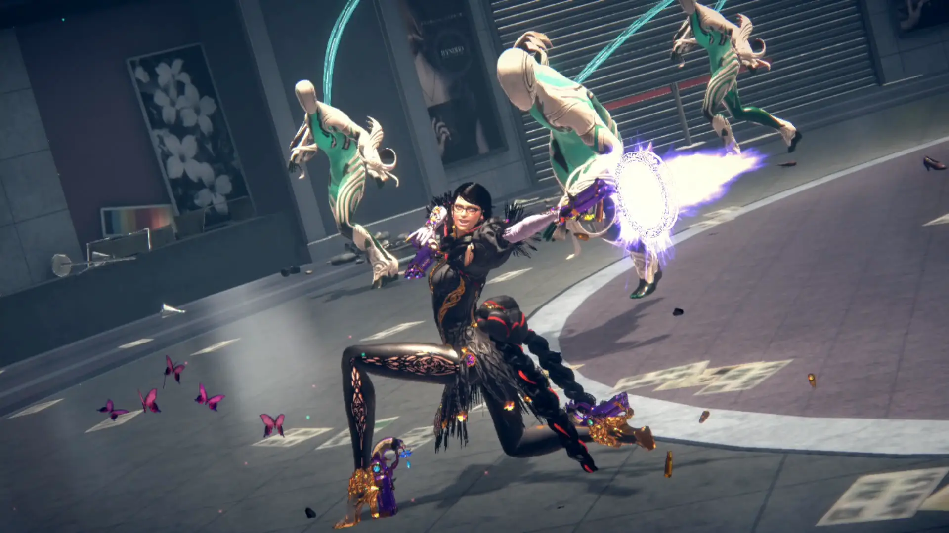 Bayonetta's new toothpaste-coloured opponents are really tough. /