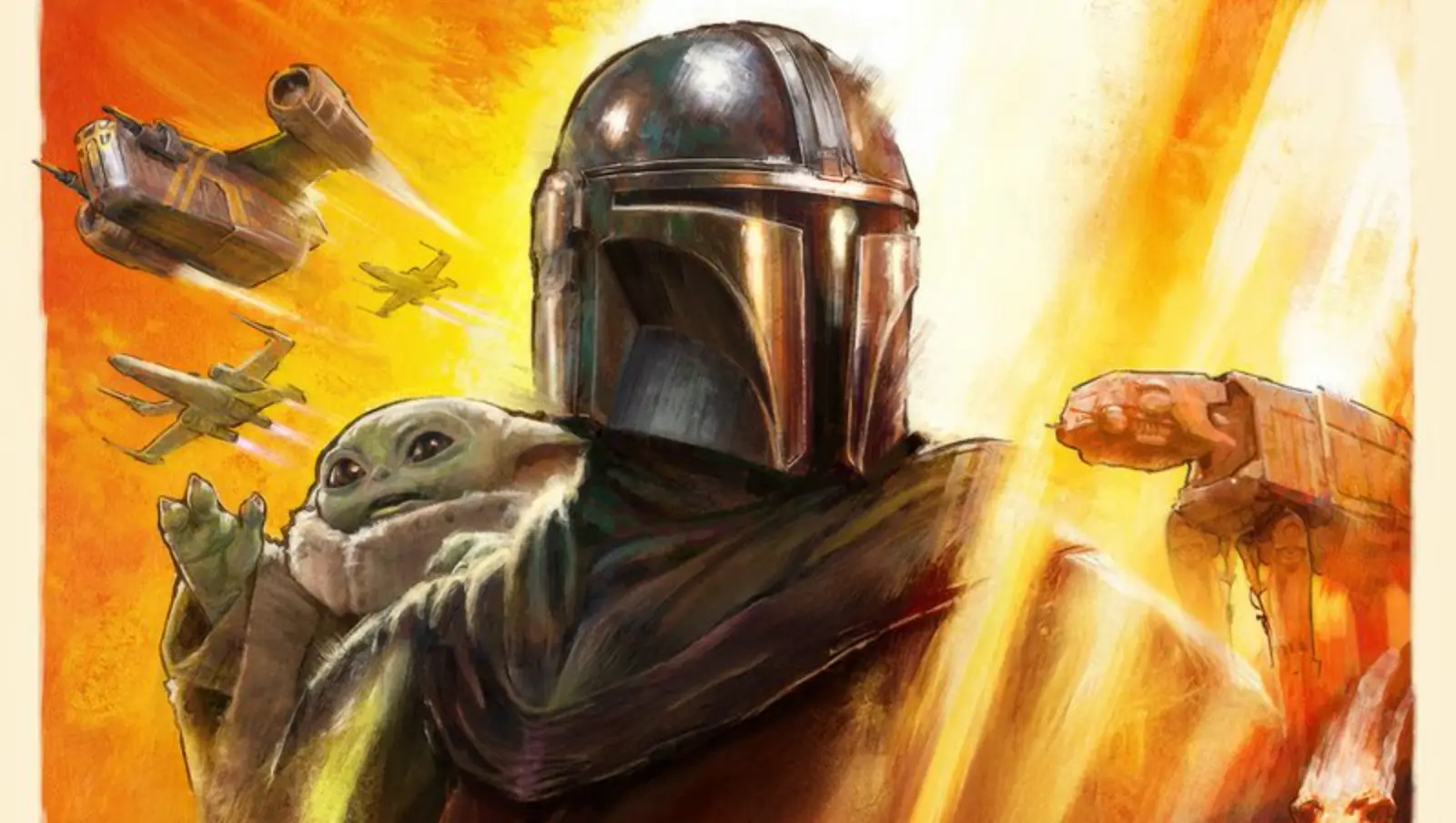 Promo art for The Mandalorian and Grogu, Disney