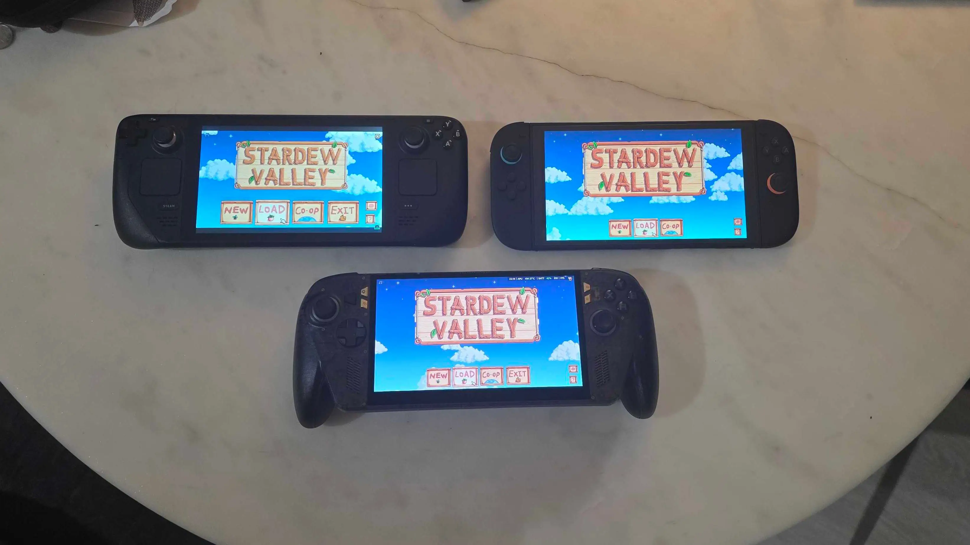 The ROG Xbox Ally X20 screen compared to Nintendo Switch 2 and Steam Deck LCD (