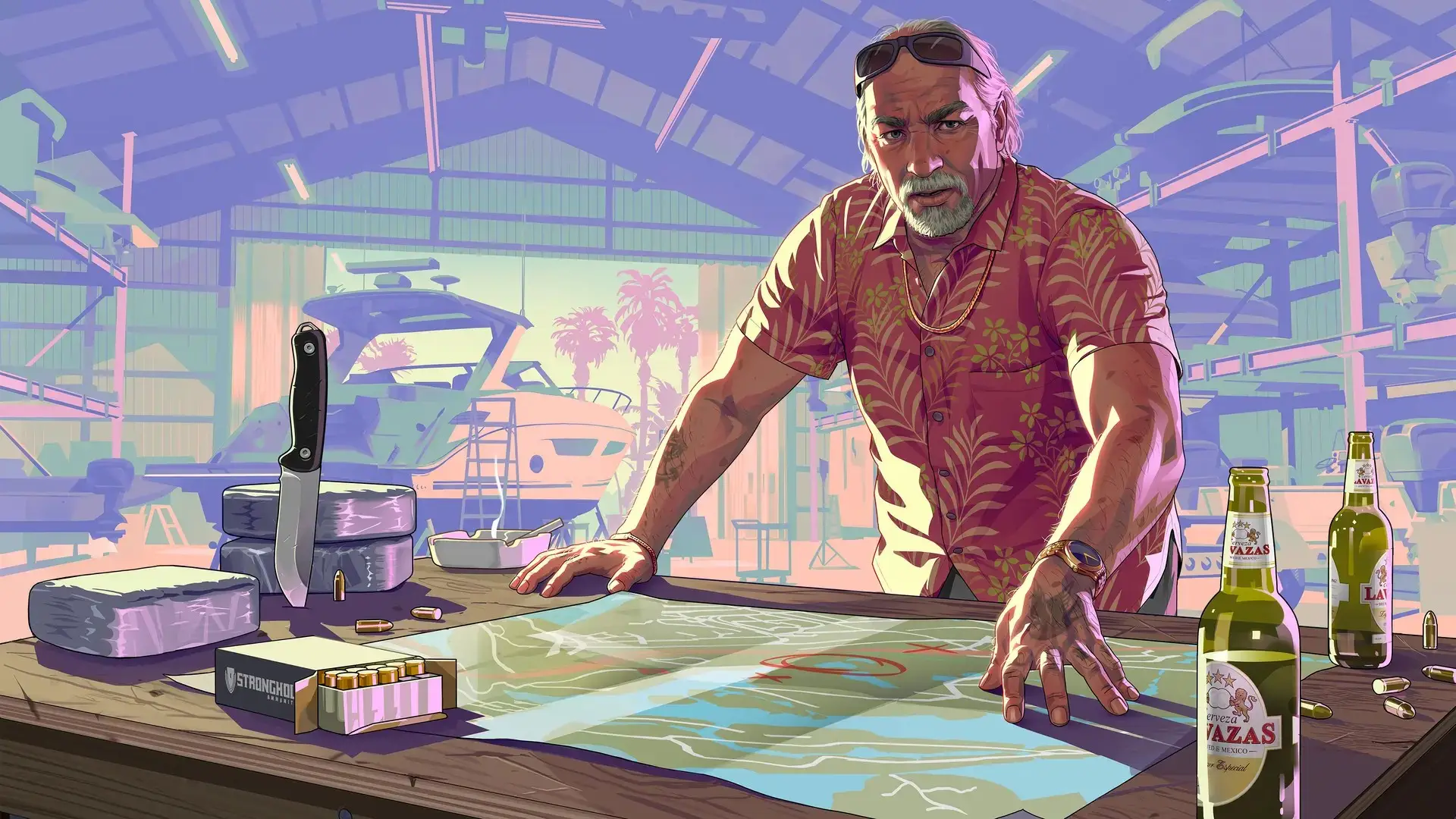 Promo artwork of GTA 6 character Brian Heder, Rockstar Games