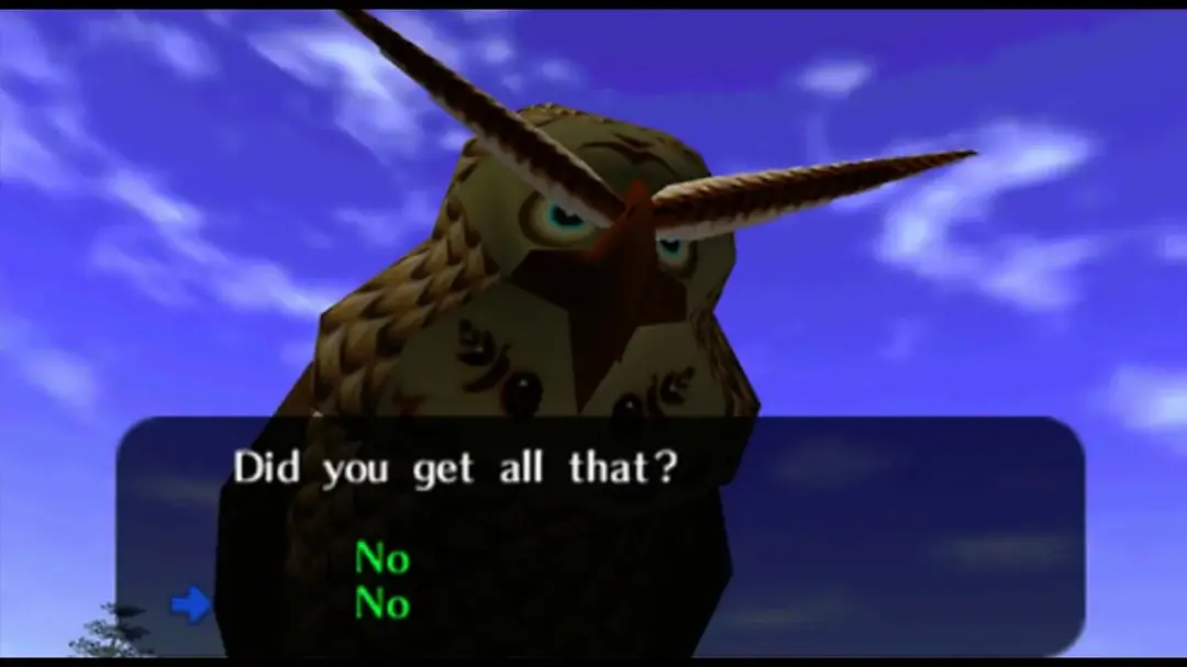 Zelda: Ocarina of Time owl