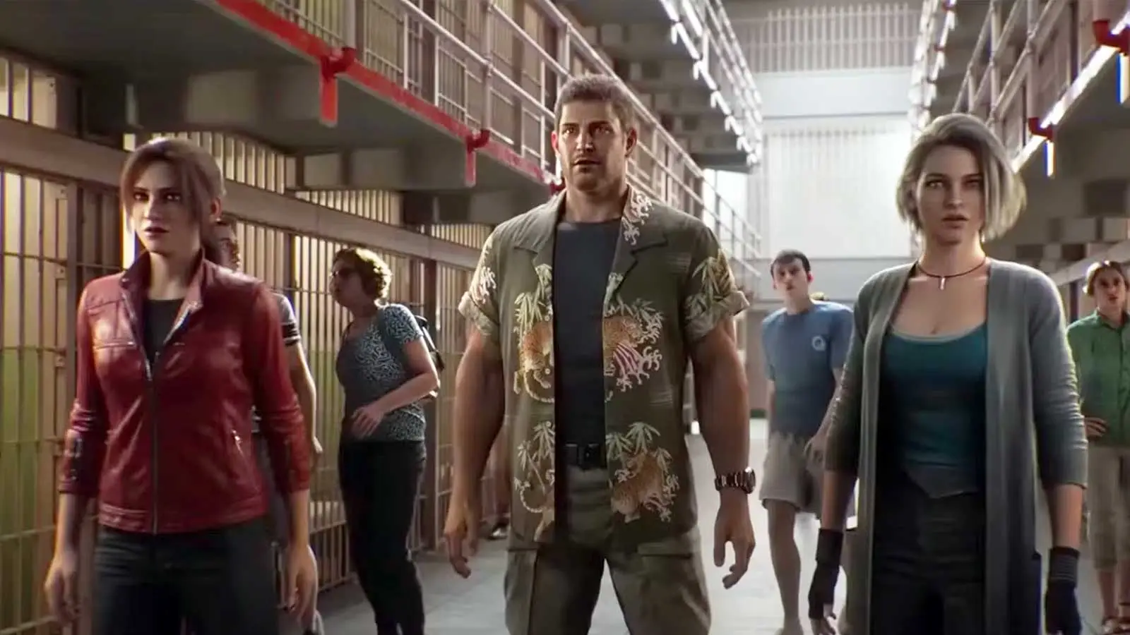 Claire Redfield, Chris Redfield and Jill Valentine in Resident Evil: Death Island