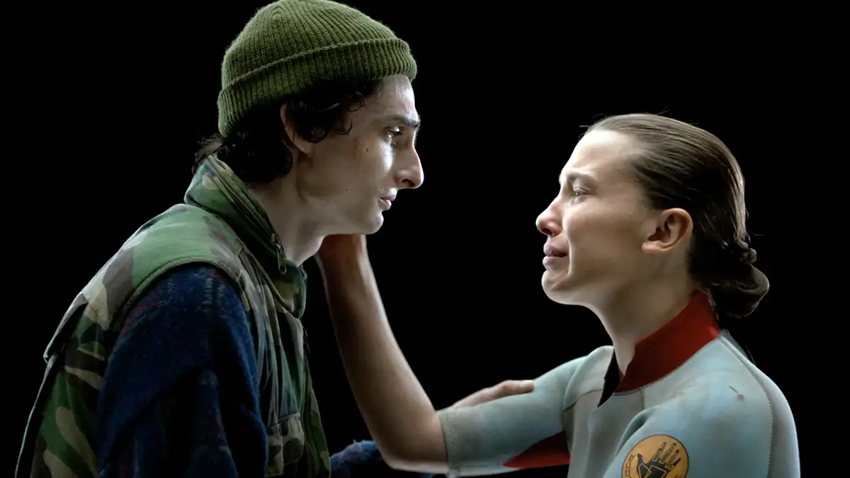 Mike and Eleven in Stranger Things