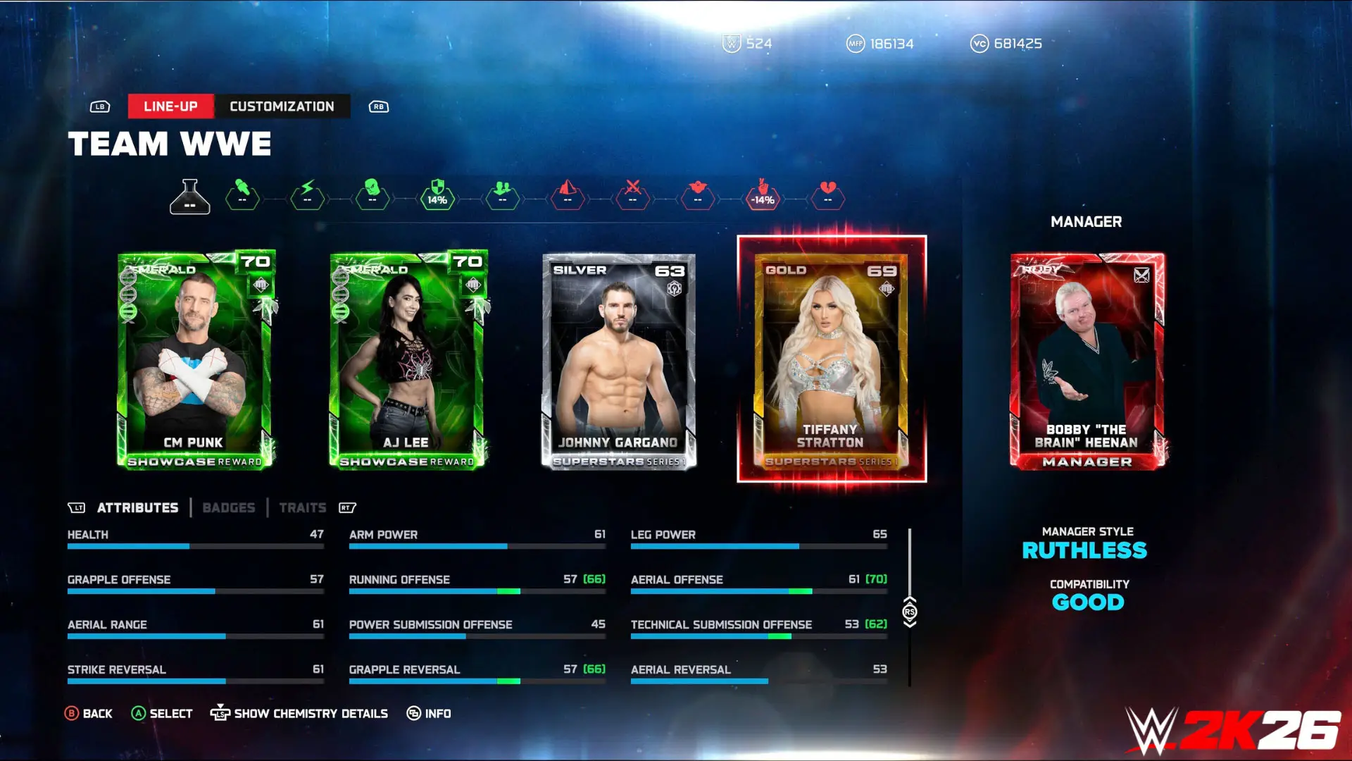 Chemistry can be a game-changeer in MyFACTION, 2K