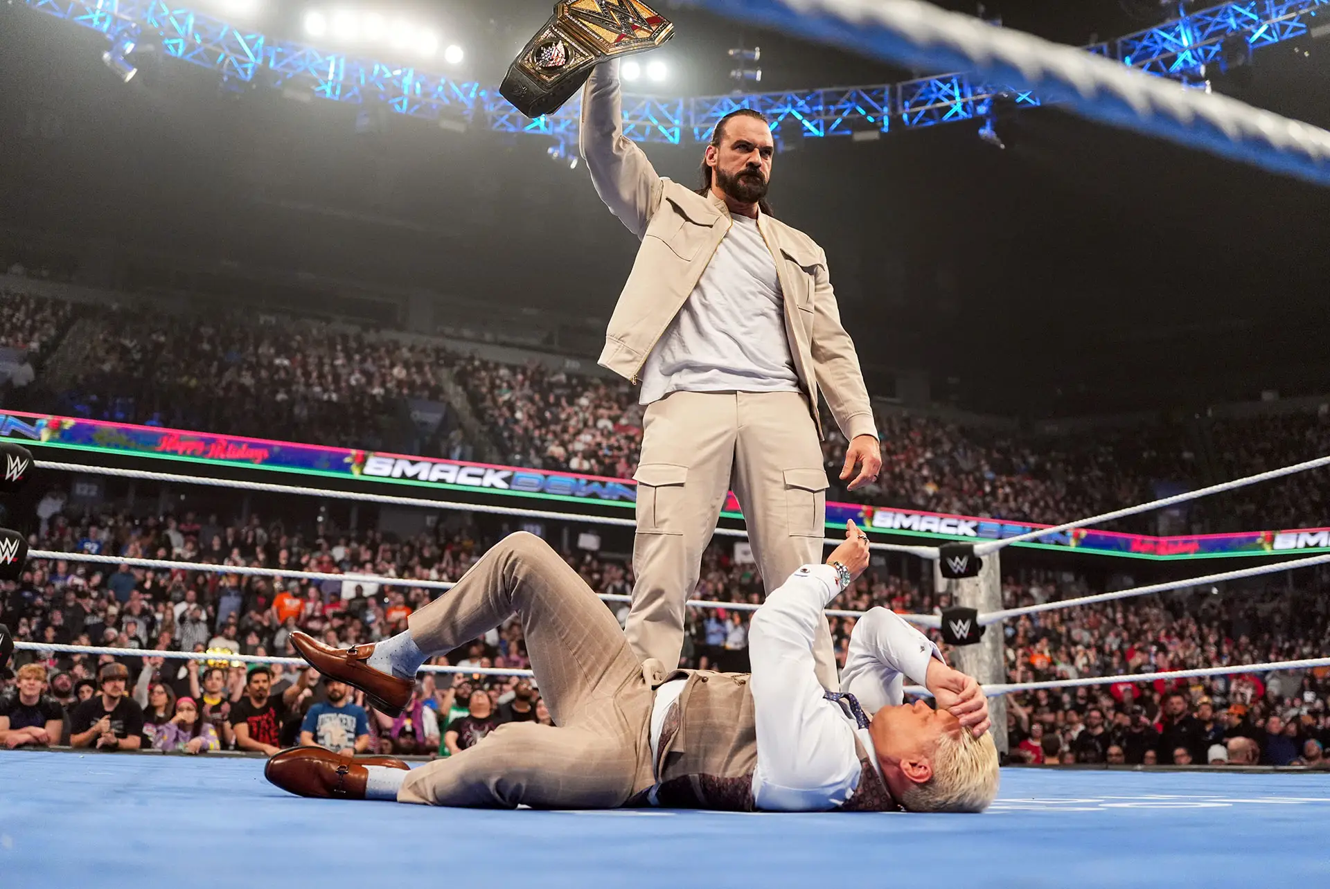 Drew McIntyre and Cody Rhodes, WWE/Getty Images