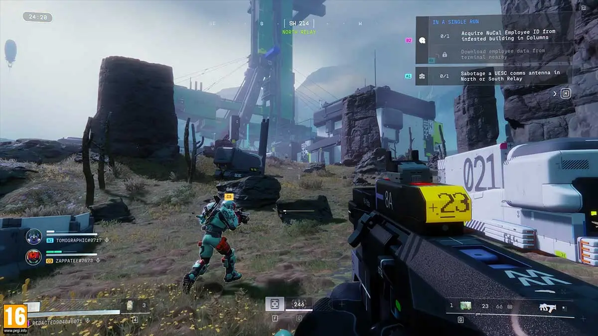 Marathon gameplay with heavy UI - Bungie