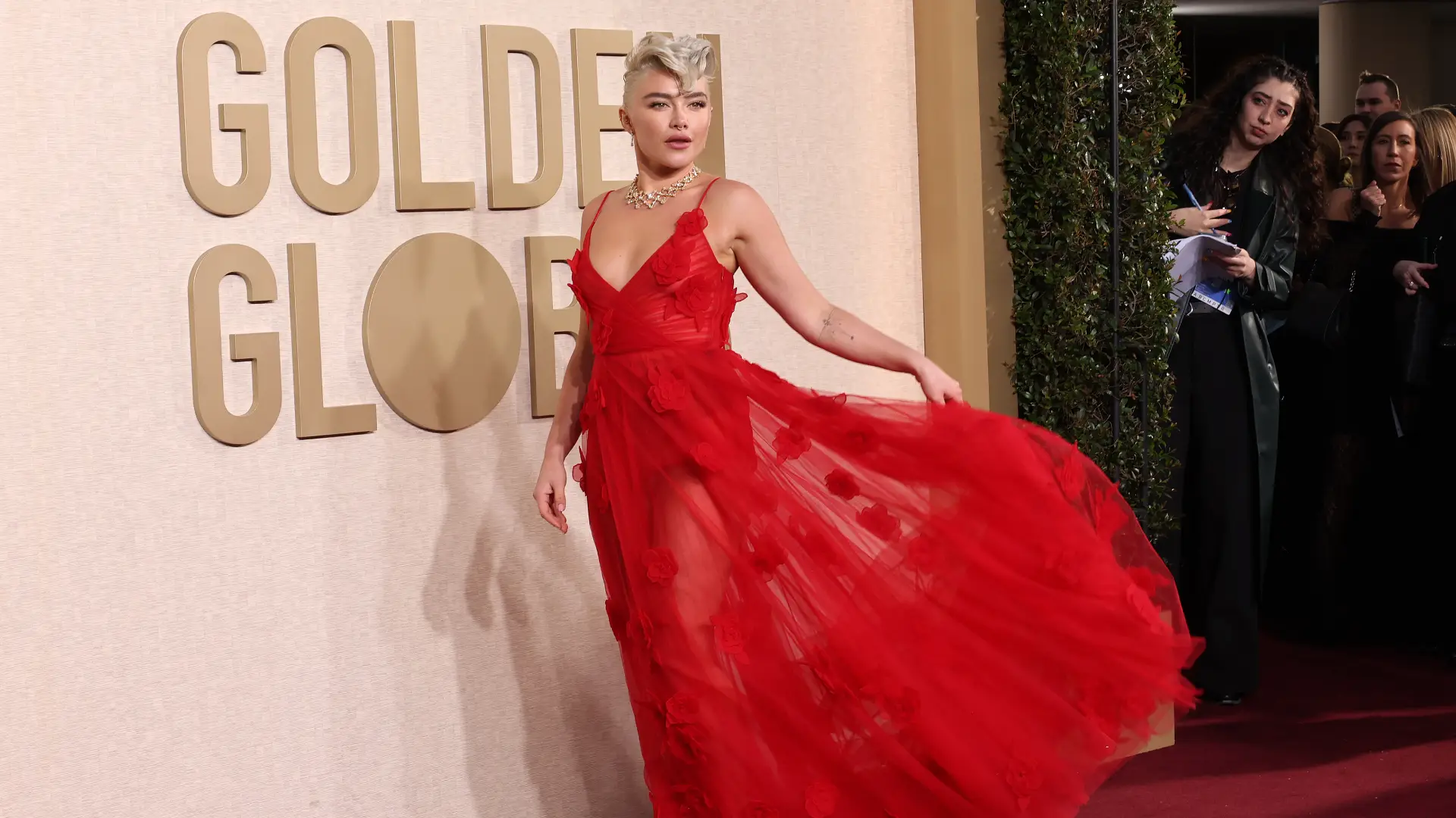 Did Y’all Coordinate? So Many Stars Wore Red To The 2024 Golden Globes
