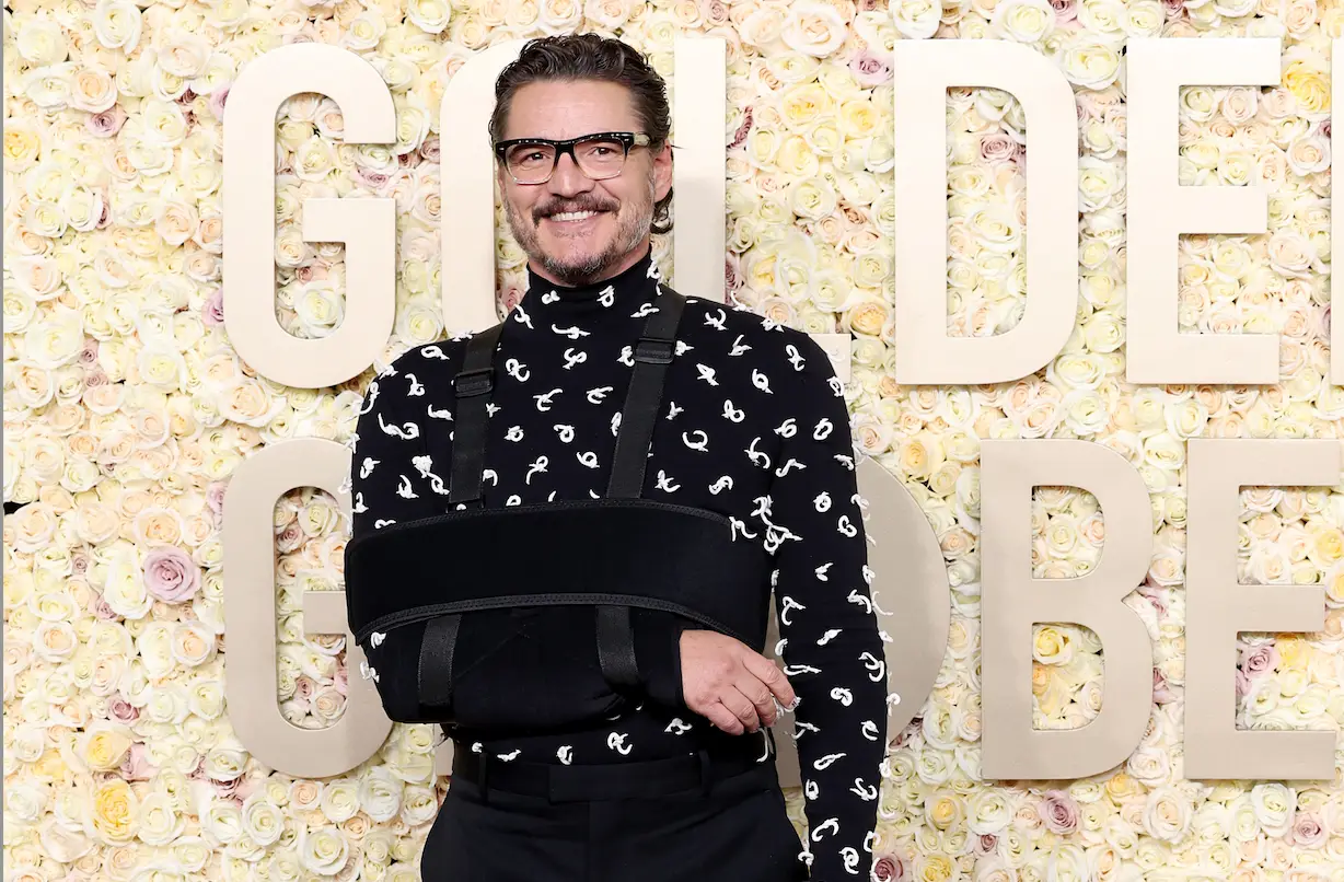 WTF Happened To Pedro Pascal’s Arm at the Golden Globes?
