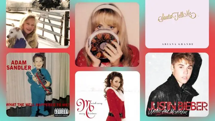 Taylor Swift, Sabrina Carpenter, Adam Sandler, Mariah Carey, Justin Bieber, Ariana Grande