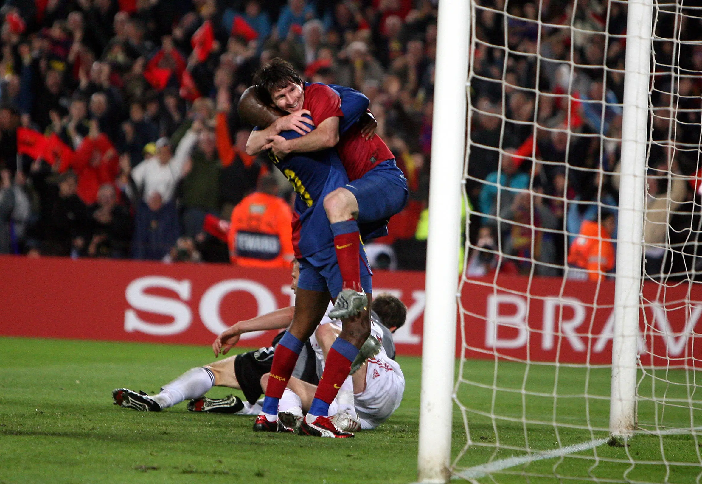 Eto'o and Messi were part of an excellent side. Image: PA Images