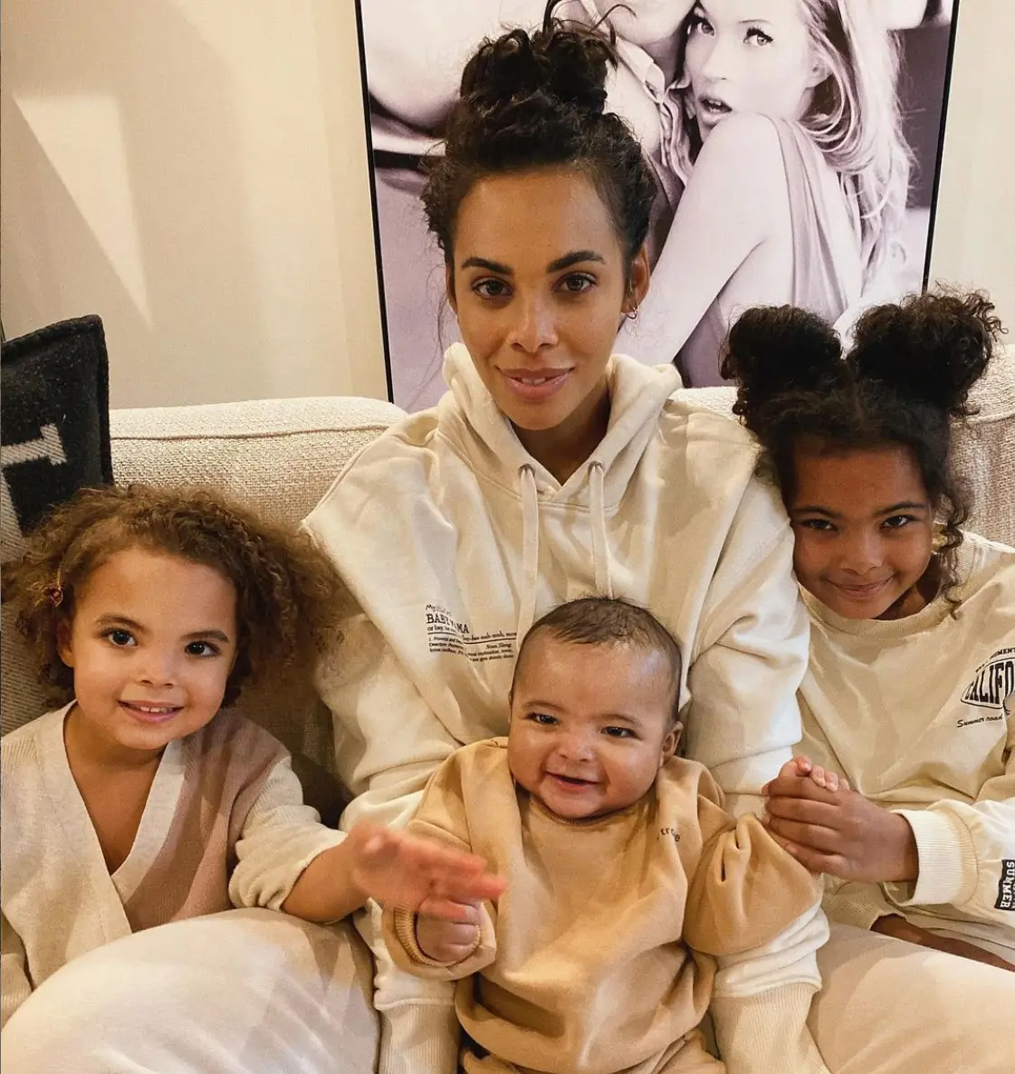 Rochelle with Alaia, Valentina and Blake (