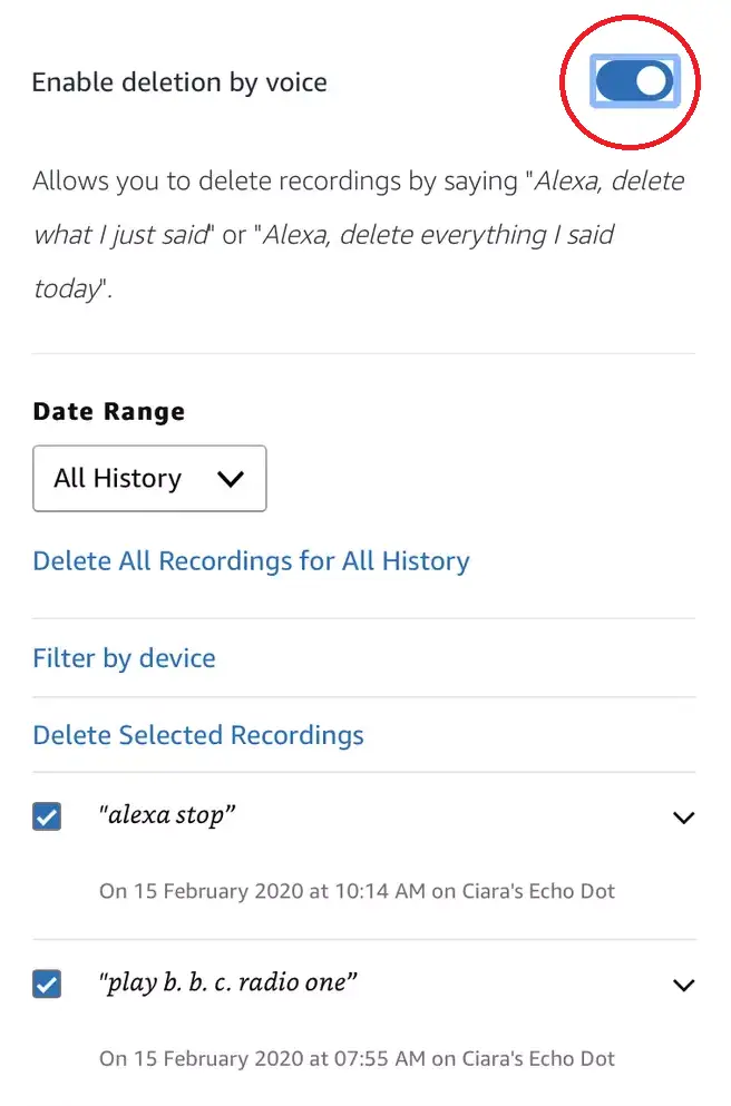 Not many know you can enable voice deletion on your device (