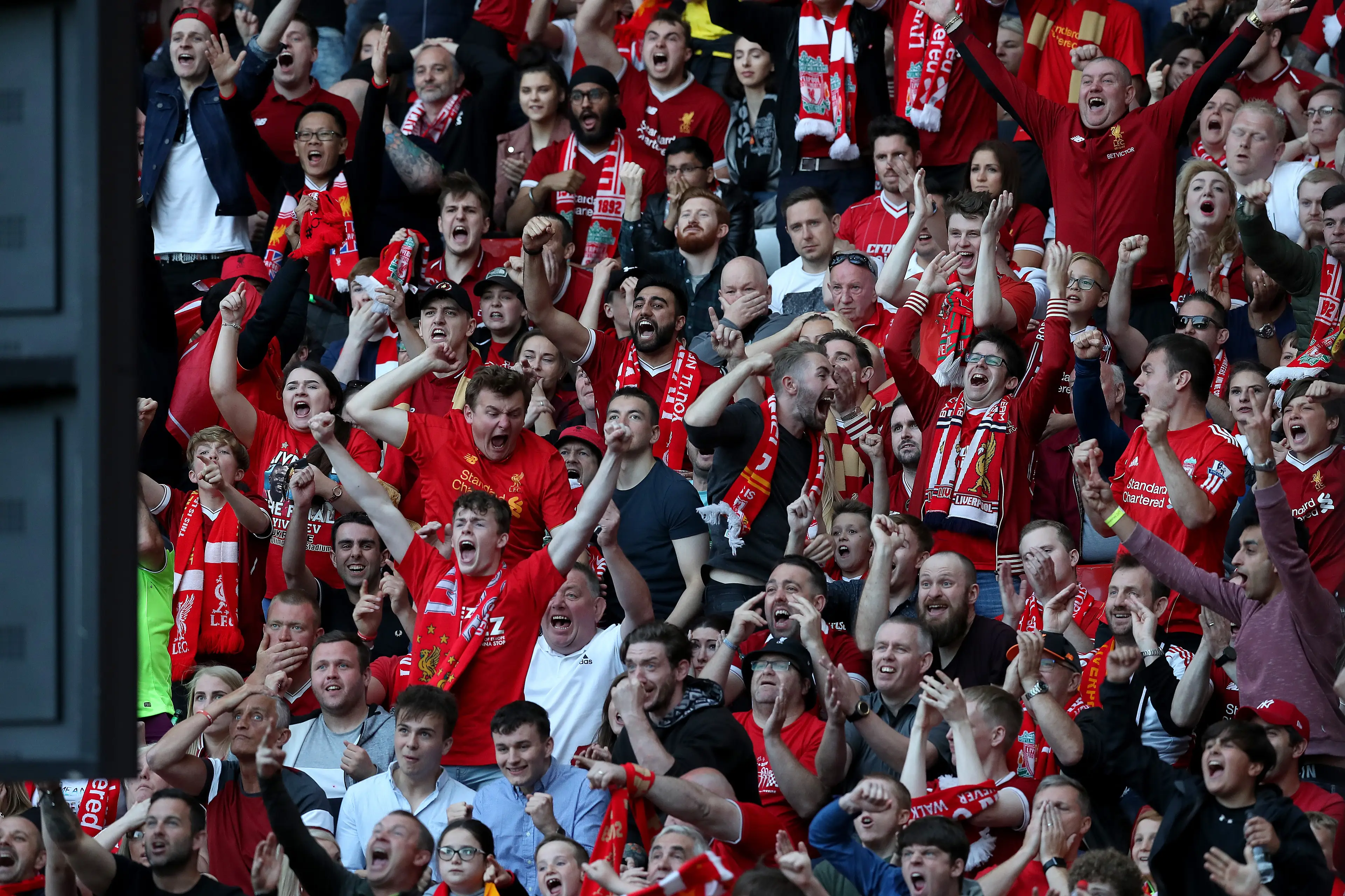 Liverpool fans at Anfield. (Image