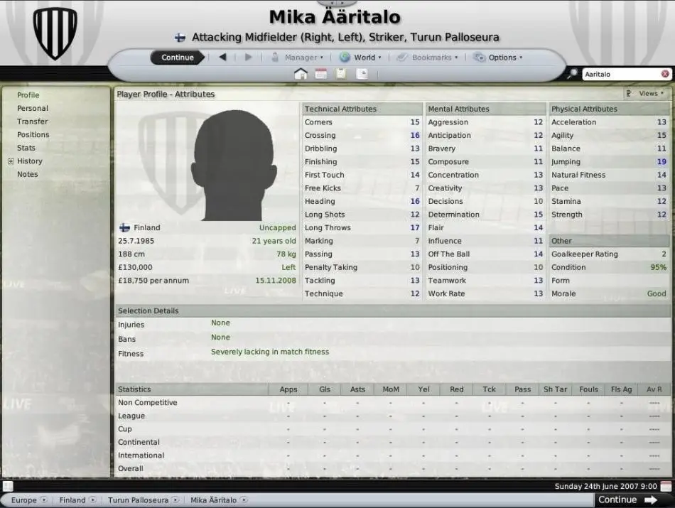 Image credit: Sports Interactive/Football Manager