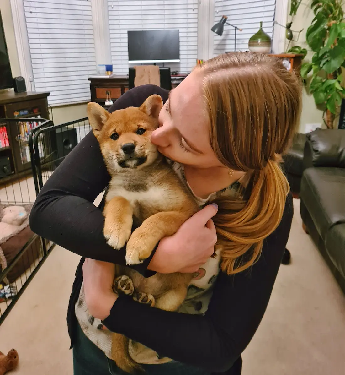 Anna and Watson at home (