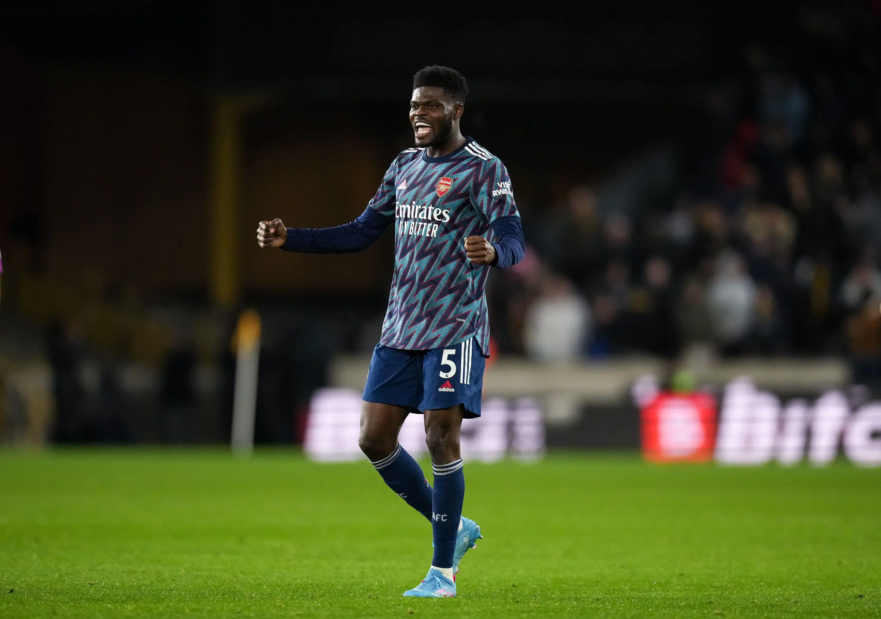 Thomas Partey has enjoyed a much-improved second season at The Emirates